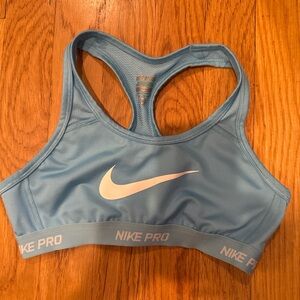 Nike Pro Swoosh Sports Bra | Teal Light Blue | Medium